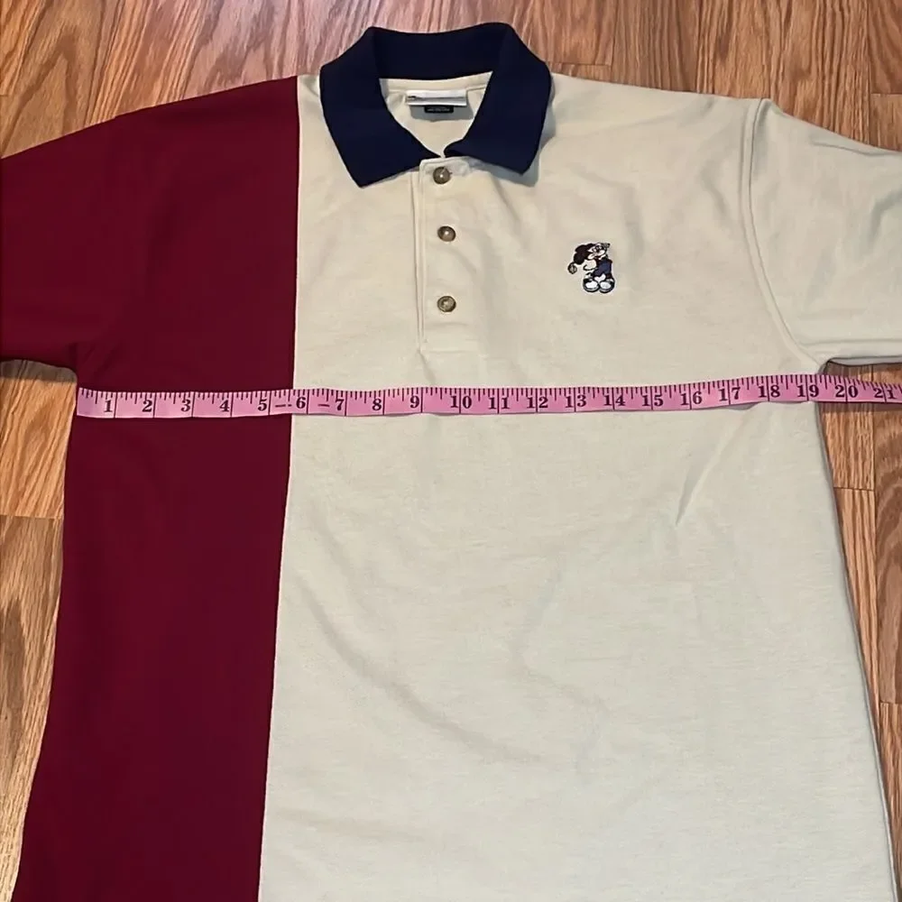 Walt Disney World Men’s Mickey Golf Polo, Golfing Mickey Mouse, Small
